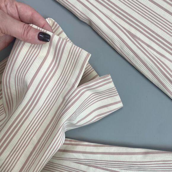 Moschino Cheap and Chic Cotton Striped Low-Waist Trouser Cream Tan Pinstripe sz8 - Picture 9 of 11